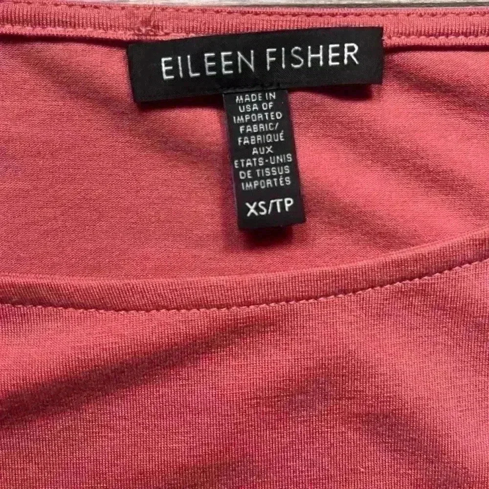 Eileen Fisher Tencel Mauve Relaxed Fit Short Sleeve Dress Size XS - Picture 3 of 7